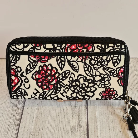 Coach Poppy Daisy Floral Graffiti Wristlet Wallet - Picture 3 of 10